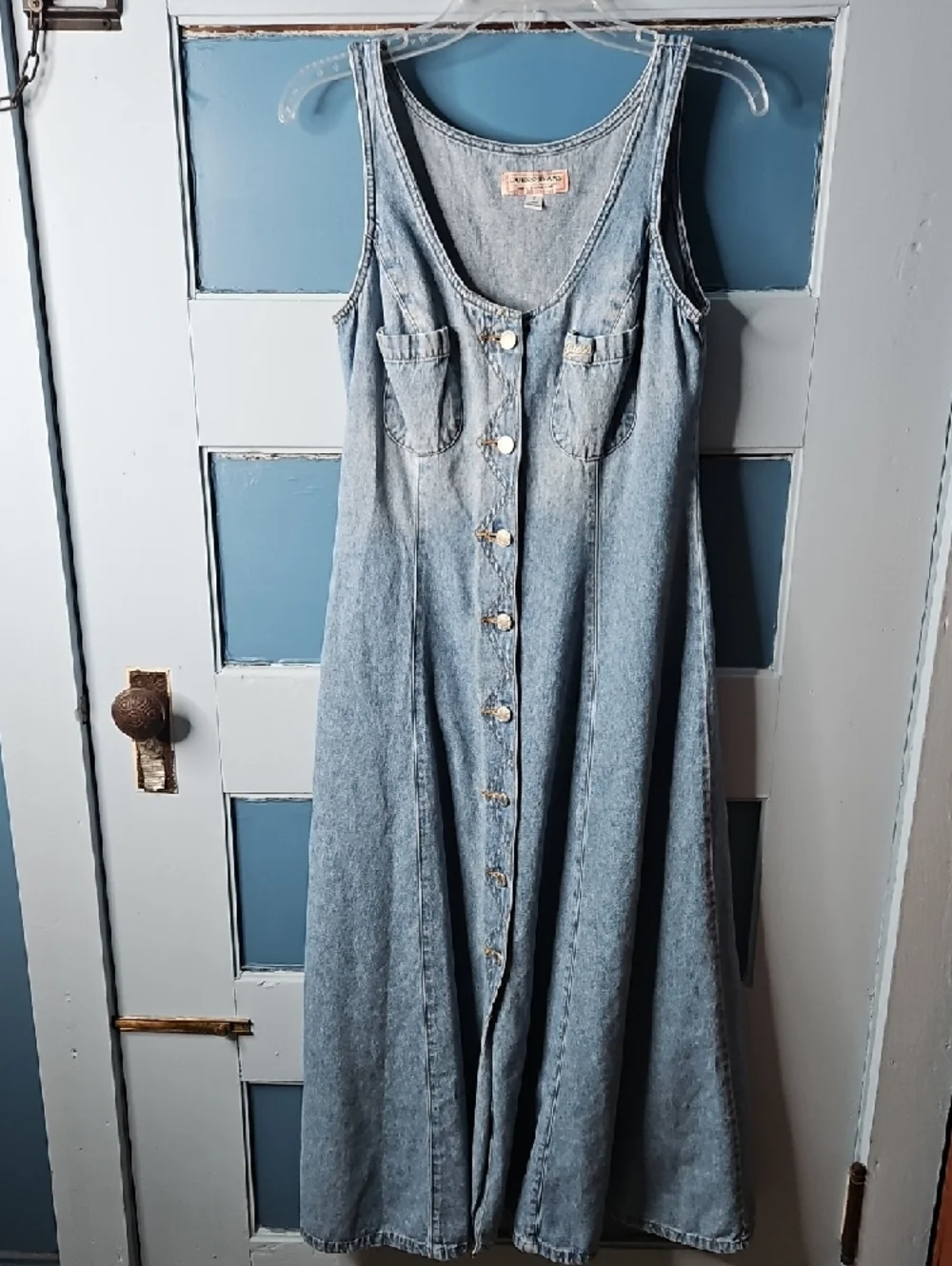 Guess Light Blue Denim Tank Dress Size 7 Or Small - Picture 3 of 10